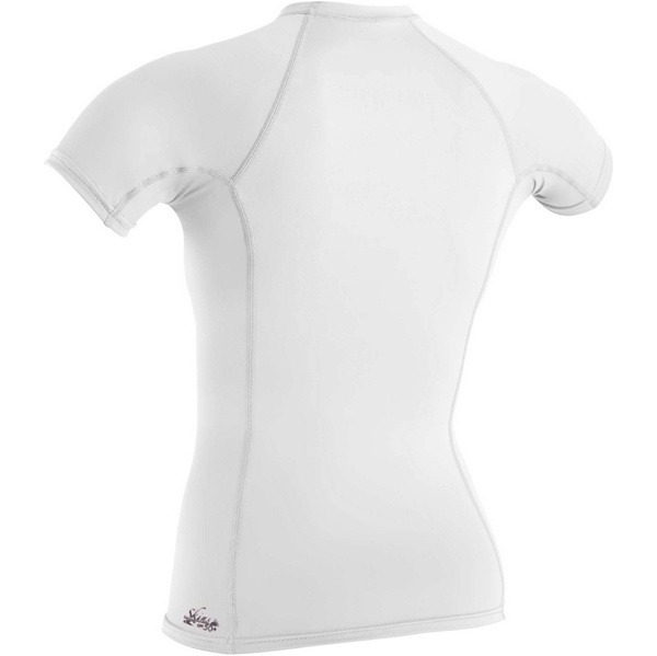 2026 O'Neill Womens Basic Skins Short Sleeve Crew Rash Vest 3548 - White